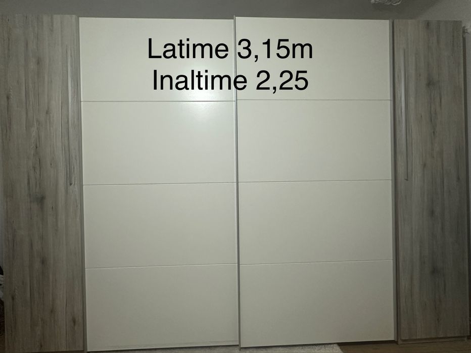 Dormitor complet: Dulap , noptiere, pat