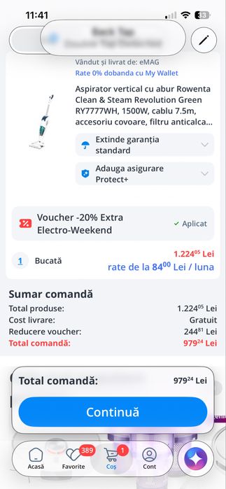 Aspirator cu abur ROWENTA Clean & Steam Revolution RY7777WH