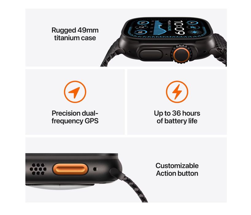 Apple Watch Ultra 2 GPSCellular Black Titanium - GARANTIE iunie 2026