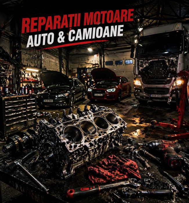 Reparații Motoare Auto & Camioane  Biele, Cuzineti, Consum Ulei, Custom Build sudura TIG etc