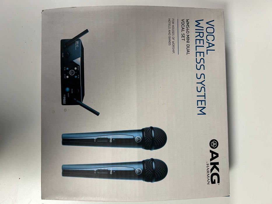 Set microfoane wireless AKG WMS40 Mini2 dual vocal, negru, 230x52.5mm