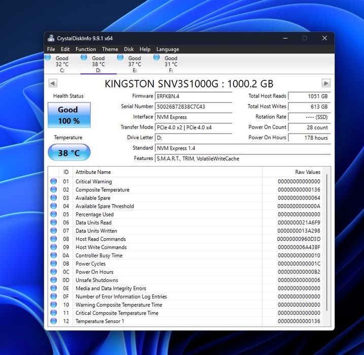 Ssd M2 Kingsnton NV2 1tb