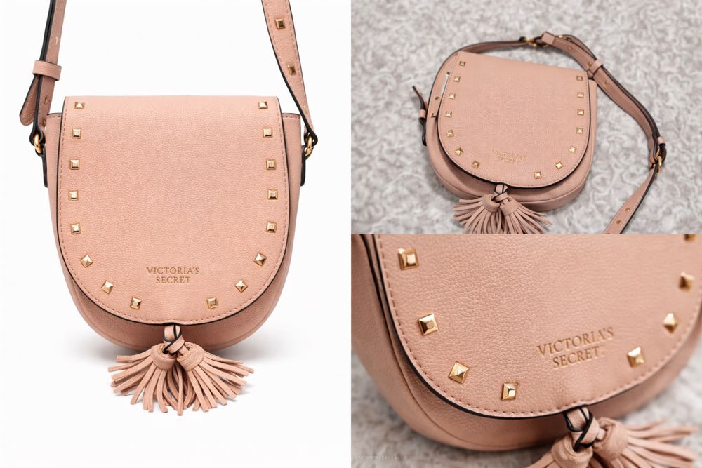 Geanta dama Victoria Secret roz nude crossbody eleganta cu tinte