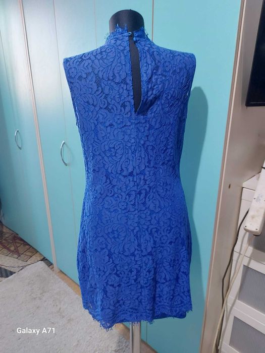 Rochie albastra dantela, mas, M, Reserved, eveniment/nunta/botez