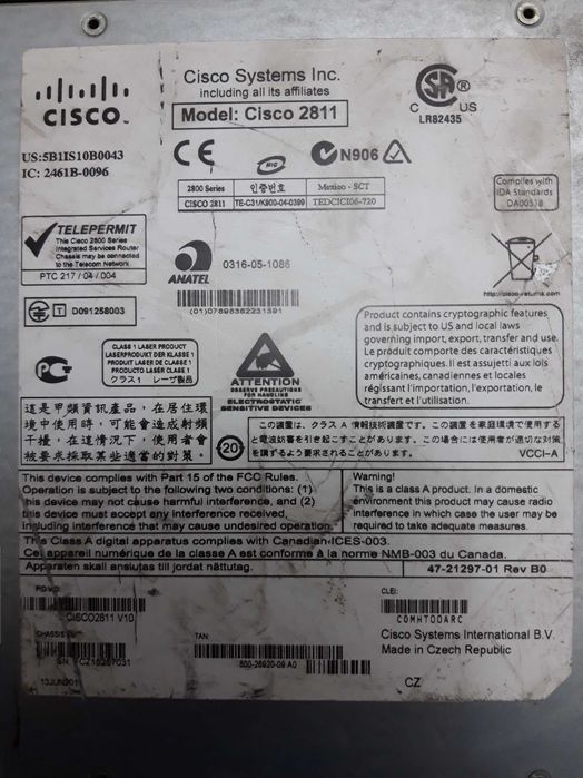 Маршрутизаторы CISCO 1921 и 2811