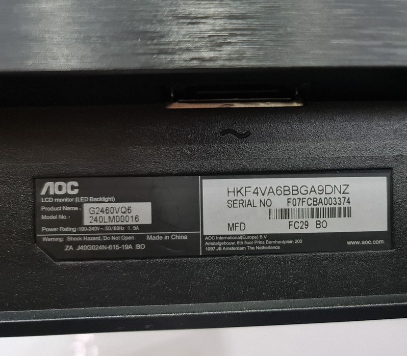 Monitor Gaming LED AOC 24", 1ms, FHD, HDMI, FreeSync