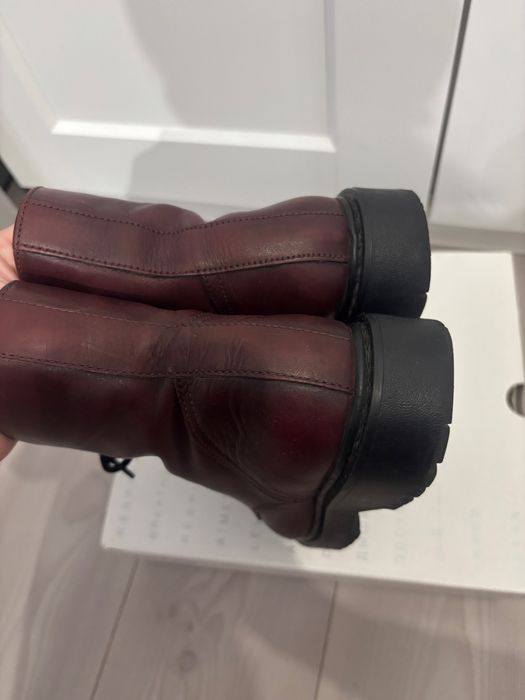 Ghete Geox piele bordeaux