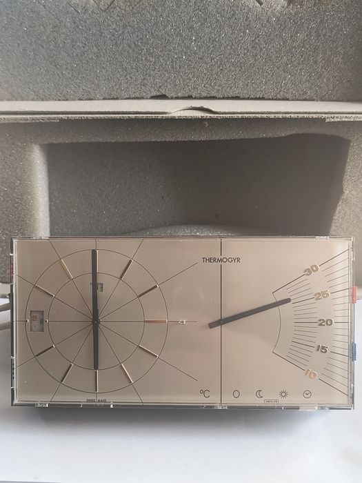 Termometru cu ceas Elvețian  vintage /Thermogyr  Tischmodel II