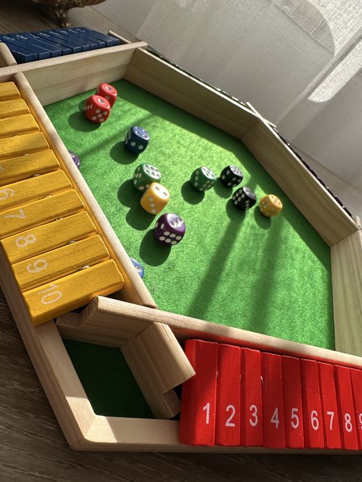 Joc nou lemn colorat creativ competitiv shut de box sase persoane mare