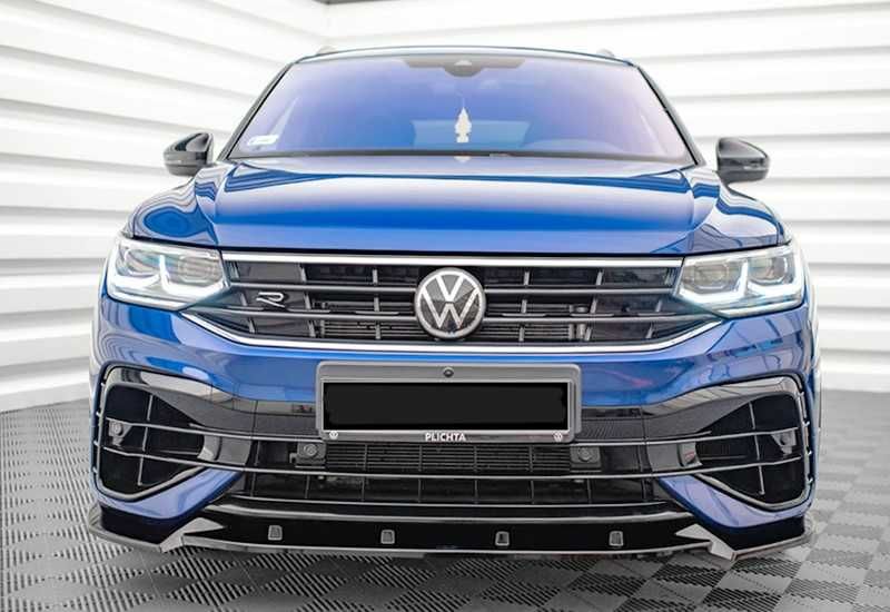 Преден лип спойлер за тигуан мк2 фейс / vw tiguan mk2 facelift lip / добавка за предна броня / нож