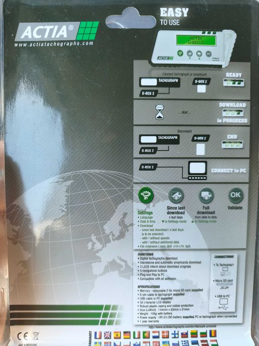 ACTIA D-Box 2 – уред за сваляне на тахографски данни