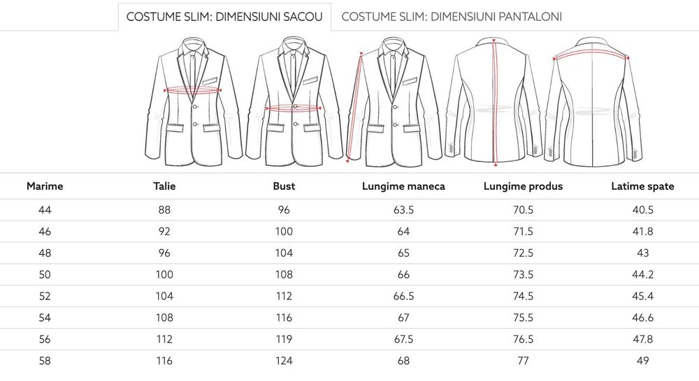 Costum bigotti slim - Carouri Maro Inchis (marime 46)