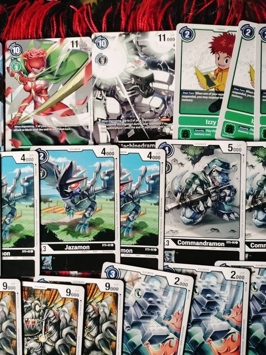 Lot 68 cărți Digimon Card Game originale + 57 huse