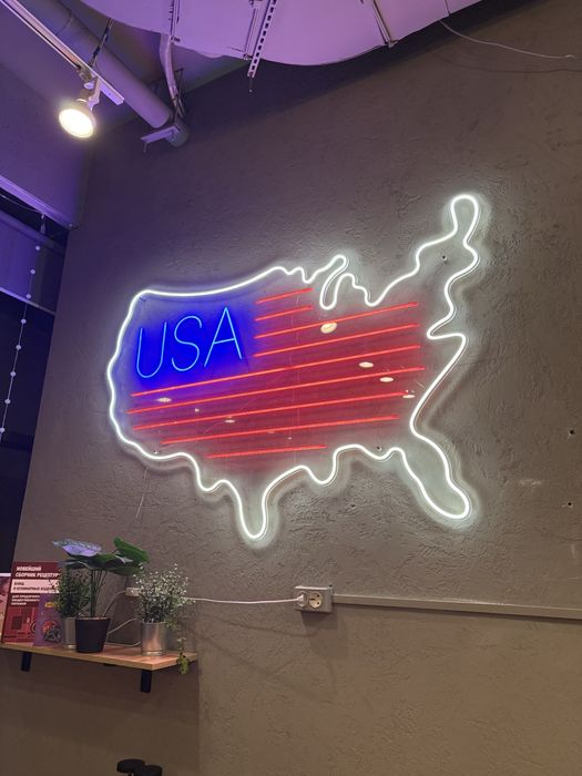 Карта usa из орг стекла