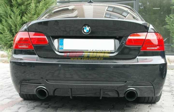 Оребрен дифузьор за бмв е92 е93 / добавка за задна броня м тех / bmw e92 e93 diffuser / с щипки