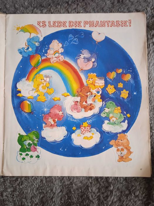 PANINI Care Bears - стар албум за стикери Панини от 80-те години