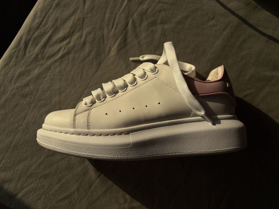 Alexander McQueen Oversized Sneaker, бели кожени кецове, размер 36.5