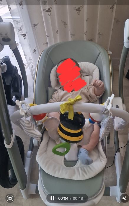 Стульчик-шезлонг-бустер 3в1