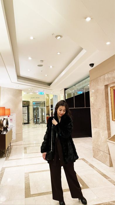 Норковая черная шуба