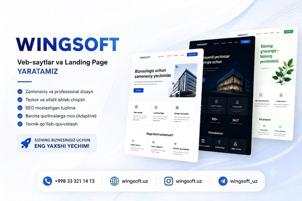 Biznesingiz uchun zamonaviy web-sayt