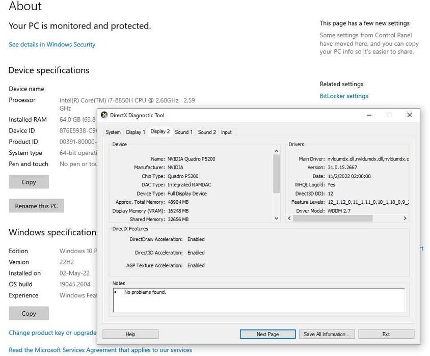 Dell Precision 7730 | NVIDIA Quadro P5200 16GB DDR5 256bit | 64GB DDR4