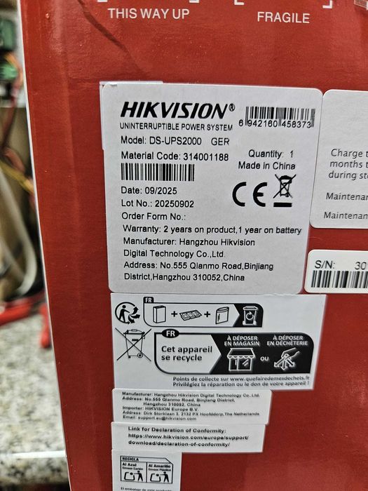 ups hikvision 2000va/1200w