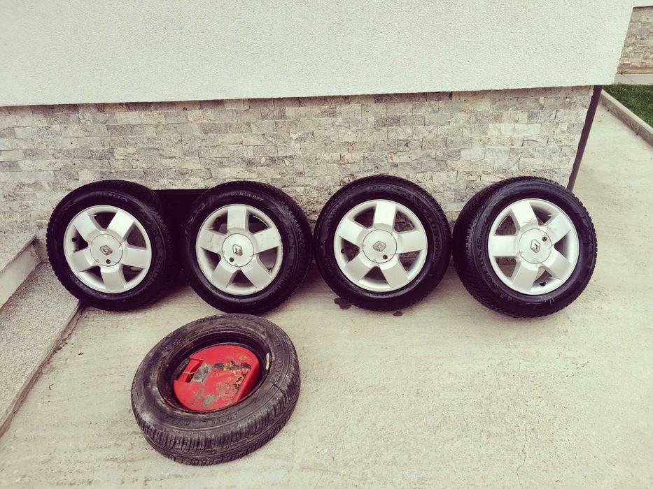 Set jante originale Renault Clio 2003 cu anvelope Kumho 2024 AllSeason
