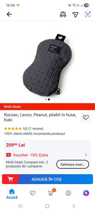 Rucsac pliabil nou cu eticheta