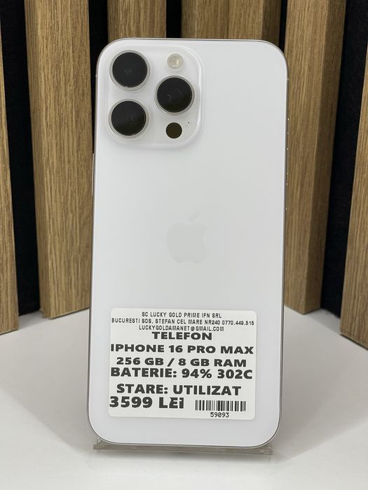 Iphone 16 Pro Max 256Gb 94% baterie Garantie / Factura #59093