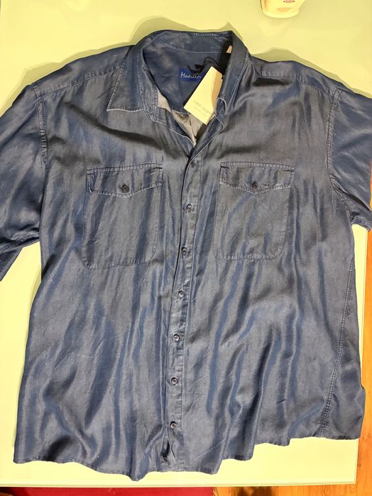 Нова риза, цвят деним, голям размер