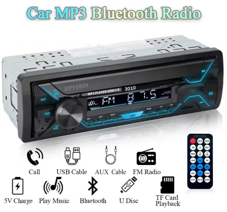 Radio auto cu bluetooth 4x60W