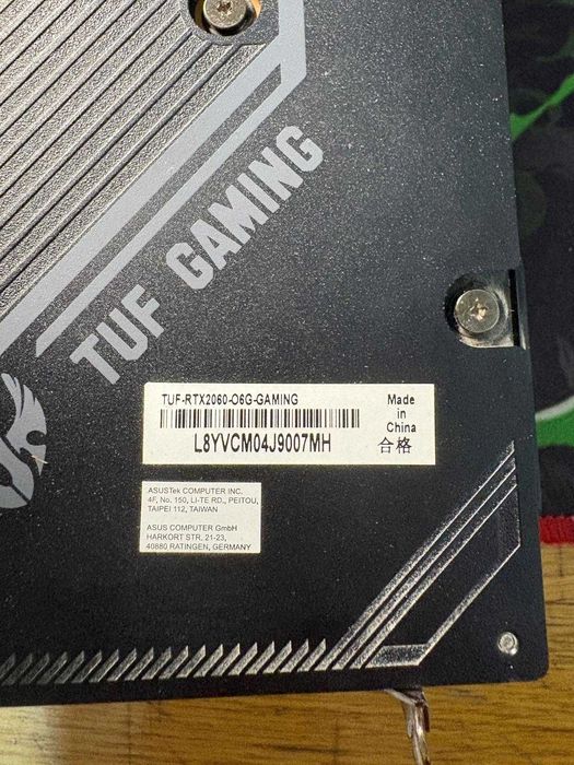 Asus Tuf RTX 2060 6gb