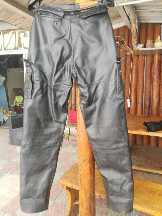 Pantalon piele groasă mărim 38 ptr moto ATV rockeri iarnă+1 per mănuși