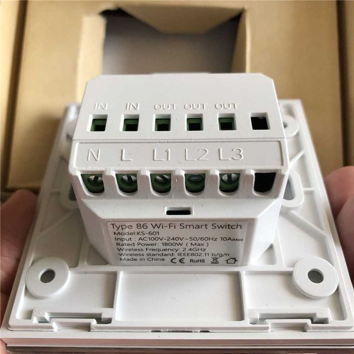 Comutator lumina smart home KS601 3 canale alb