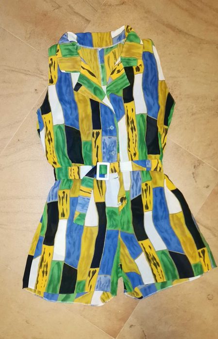 Дамски къс гащеризон от коприна