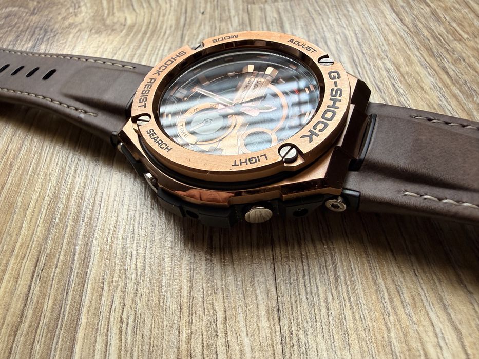 Casio G-Shock GST-210B-4AER Кожена + Гумена Каишка