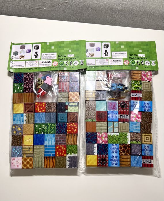 Cuburi Magnetice Minecraft (48 / 80 / 140 bucati)