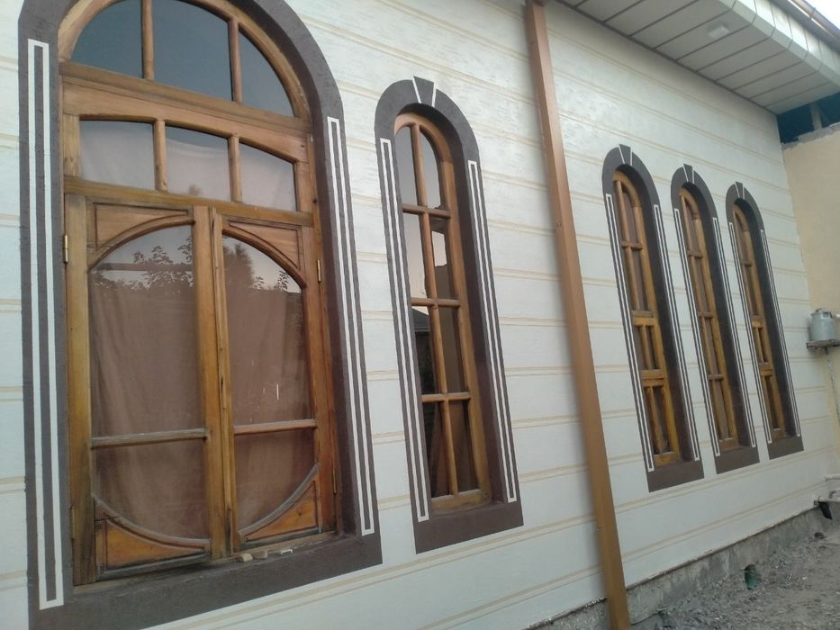 Травертин дождик фасад