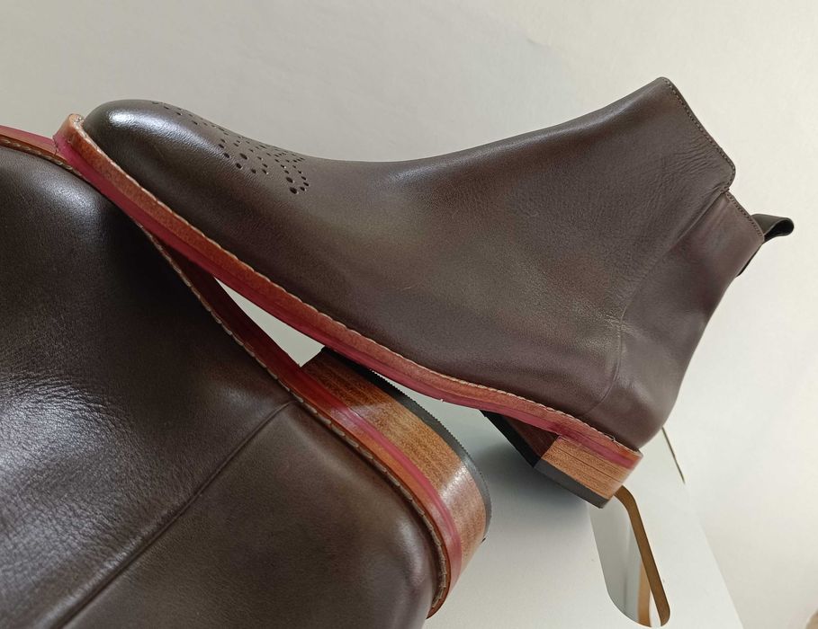 Ghete chelsea 38 39 40 41 lucrate manual Mahon London NOI piele natura