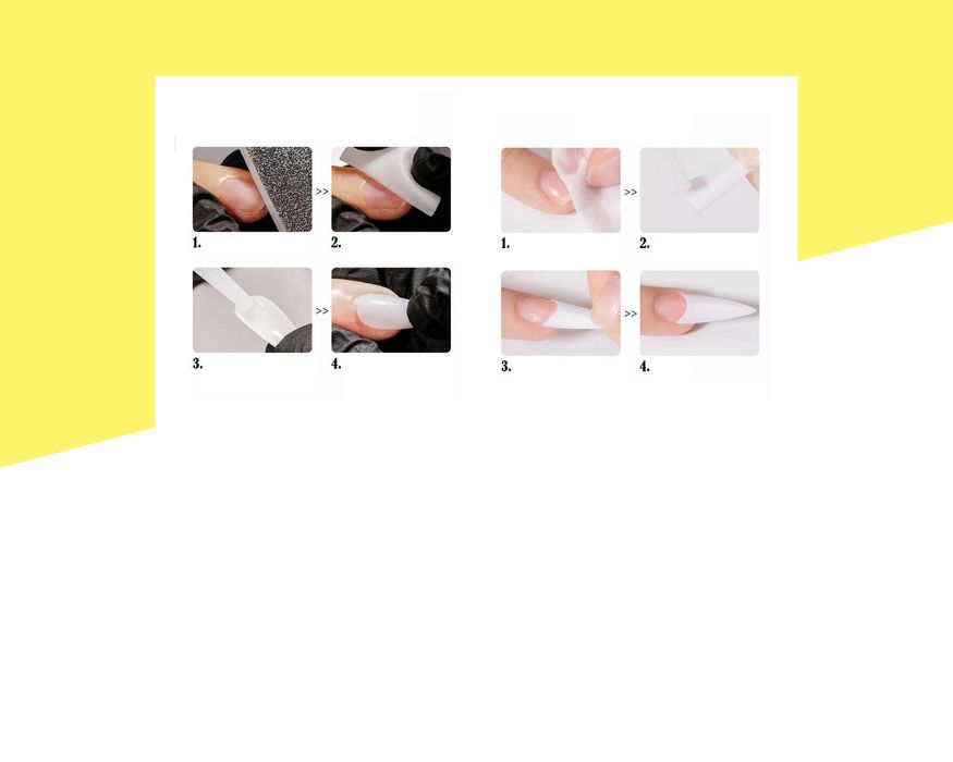 Прозрачни изкуствени нокти и удължители за нокти ROSALIND - 120 броя