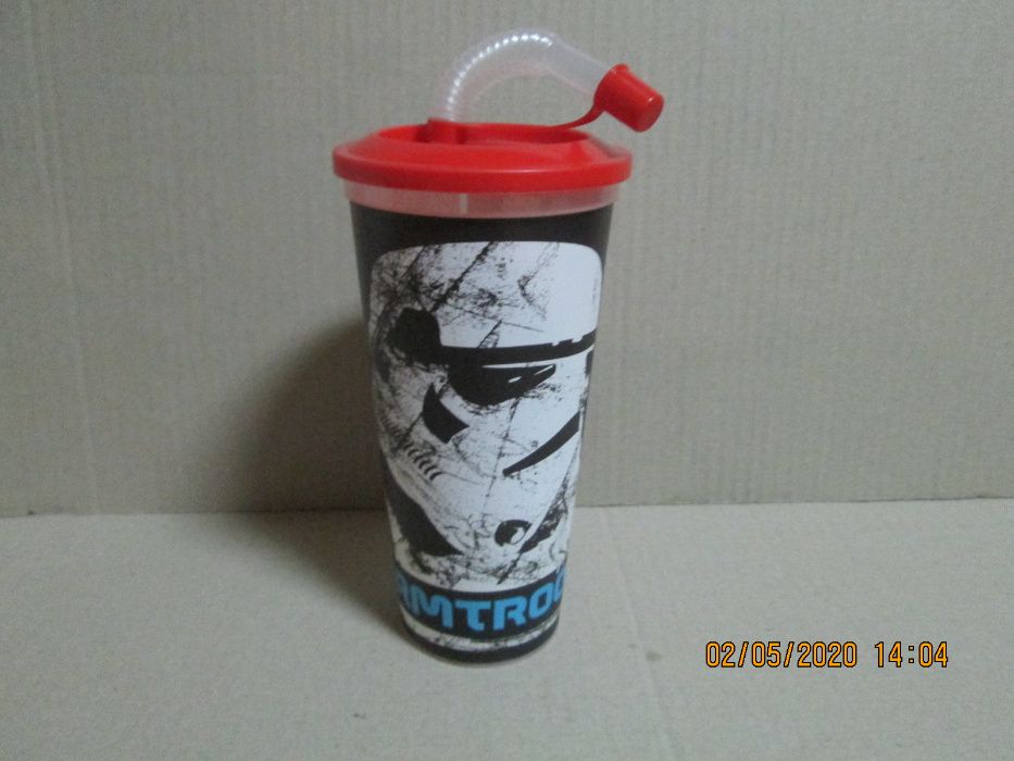 Artefact "Star Wars": pahar plastic cu pai flexibil -nou !