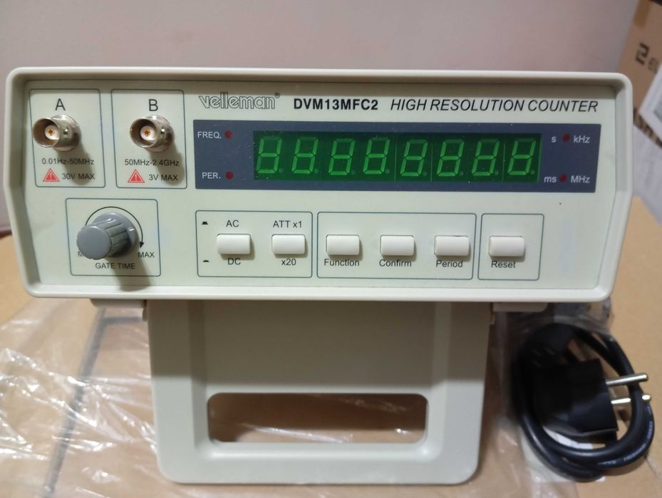 Velleman - dvm13mfc2 - frequency counter 8 digit 0.01hz-2.4ghz