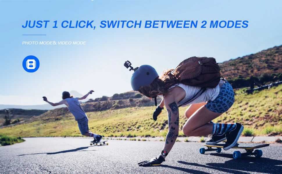 Екшън камера Crosstour CT8500 4K 20MP с аксесоари