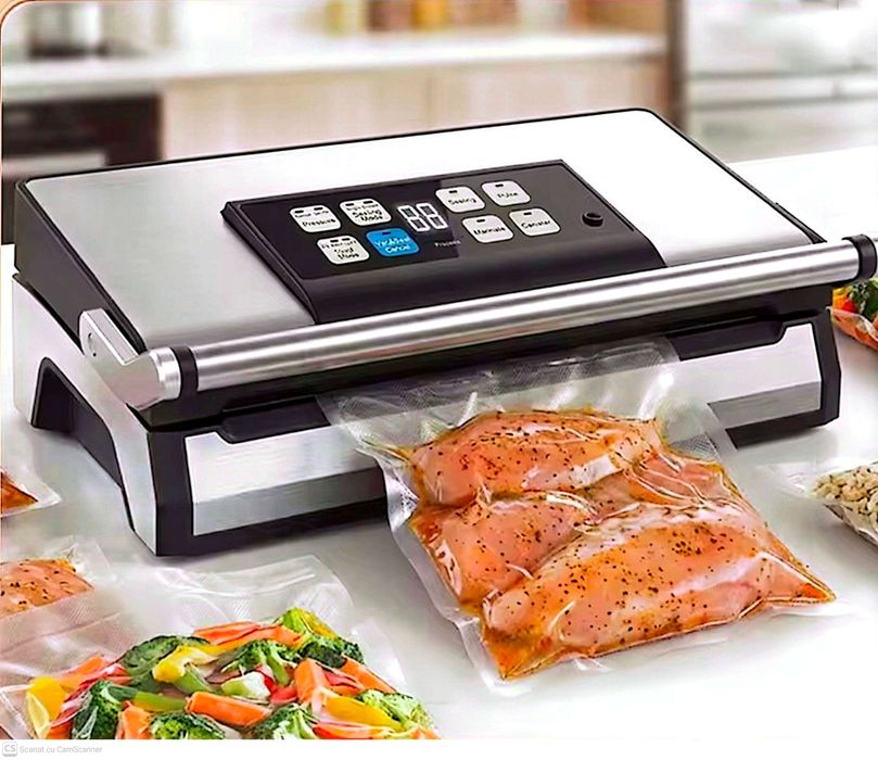 Aparat de vidat alimente 110W 90kPa – Vacuum Sealer profesional Dry/Moist cu simpla sigilare si dublă sigilare – aparat vidat alimente semi-profesiona