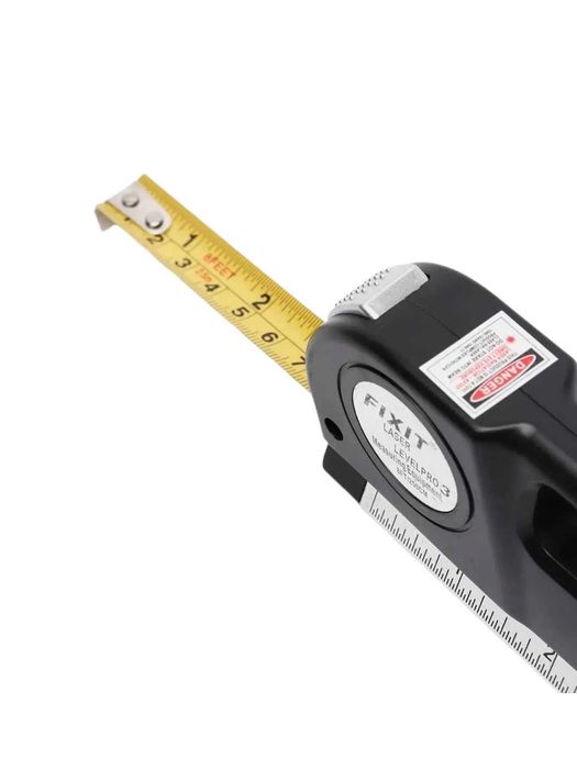 Лазерный уровень 4 в 1: лазер, линейка, рулетка, пузырьковый уровень