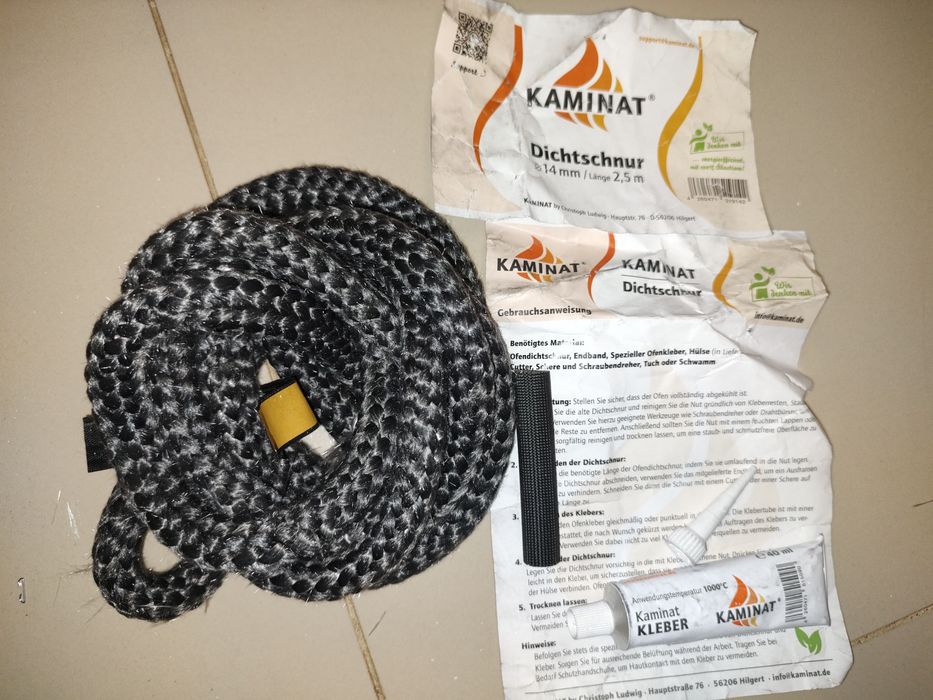 Snur  azbest termorezistent pt centrala pe lemne cazan