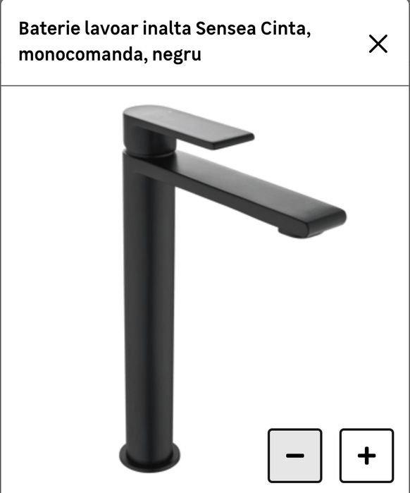 Baterie lavoar înaltă Sensea Cinta , negru