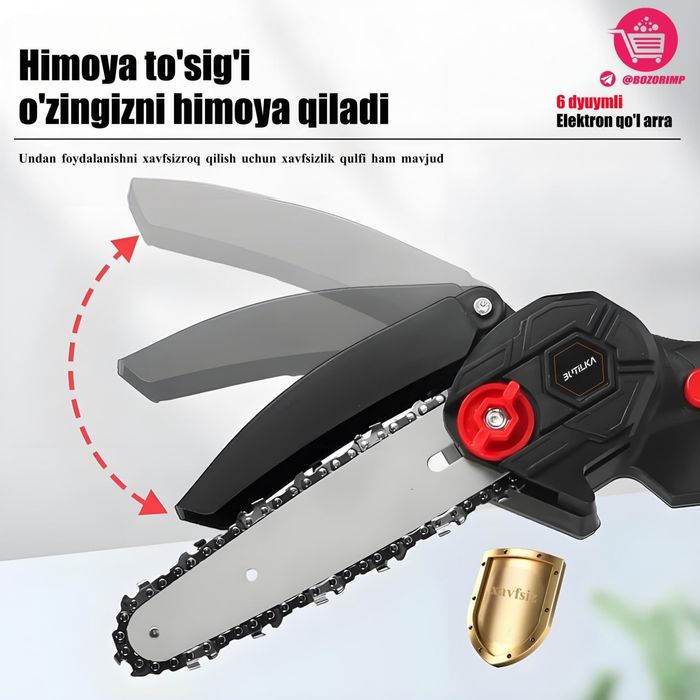 Uy uchun zaryadlanuvchi elektr qo‘l arra — yangilangan 6 dyumli versia