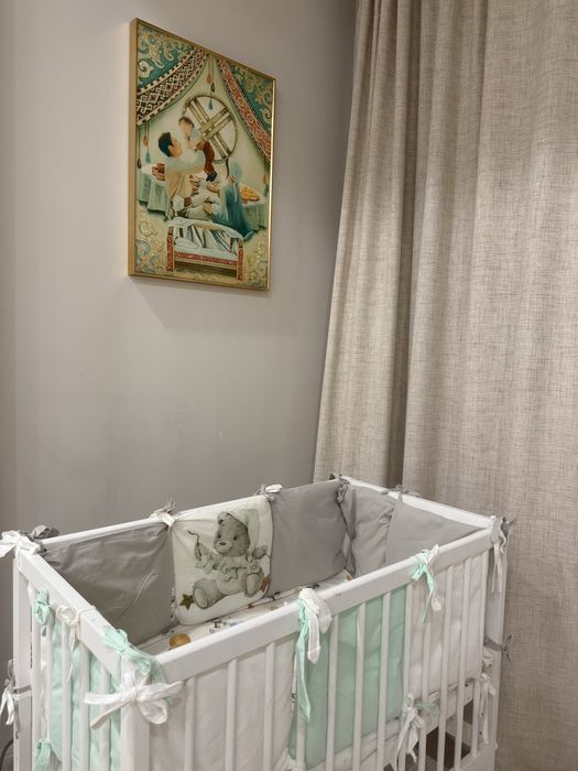 Манеж с бортиками шезлонг