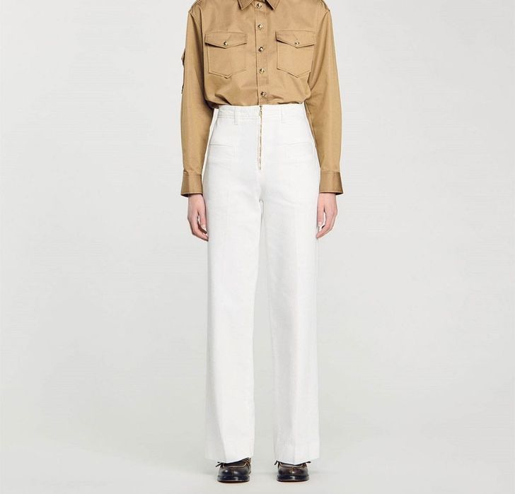 Дънки с висока талия Sandro